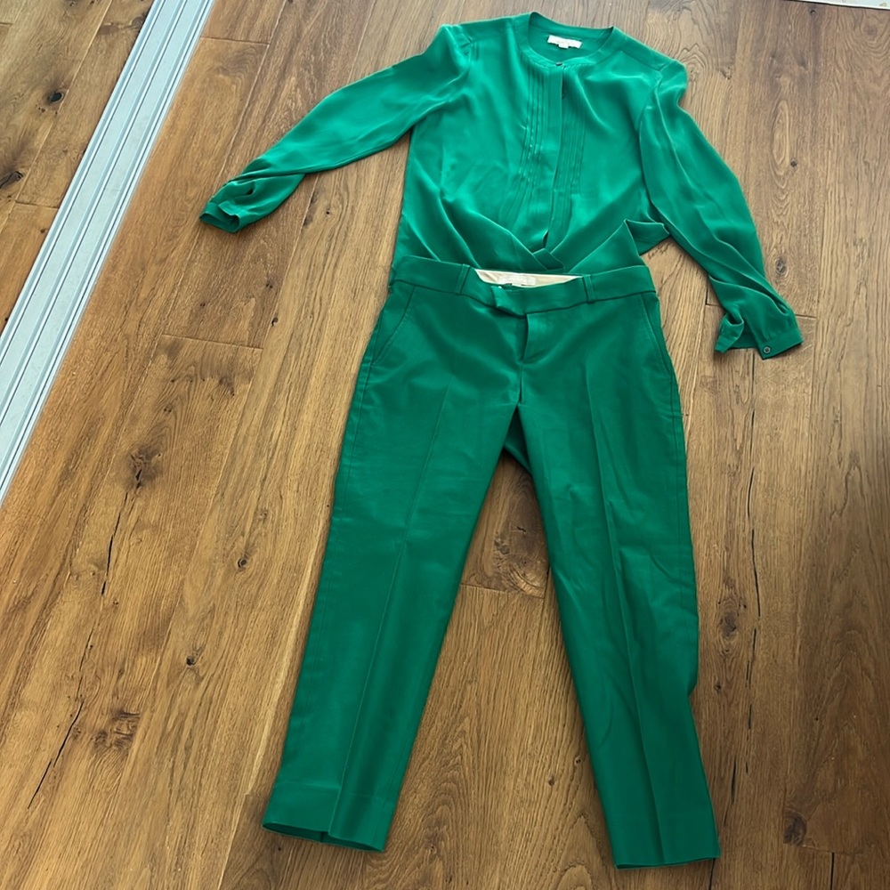 Emerald Green Silk Top